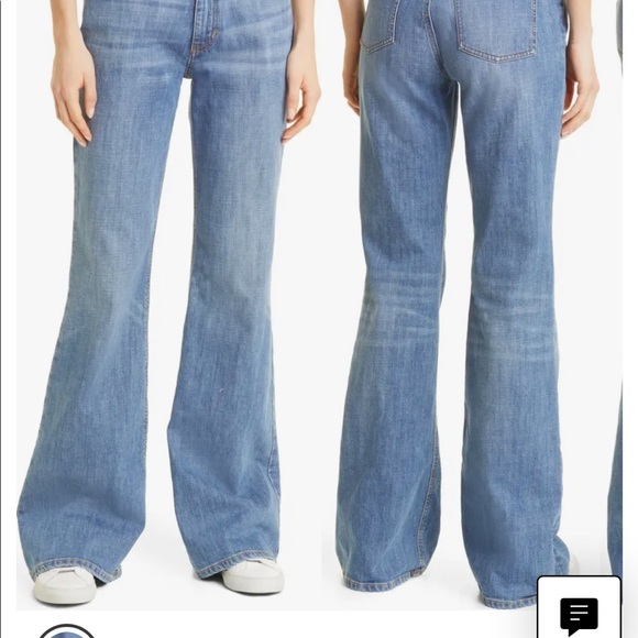 Hugo Boss high rise 70s flare jeans in medium blue - Picture 8 of 8